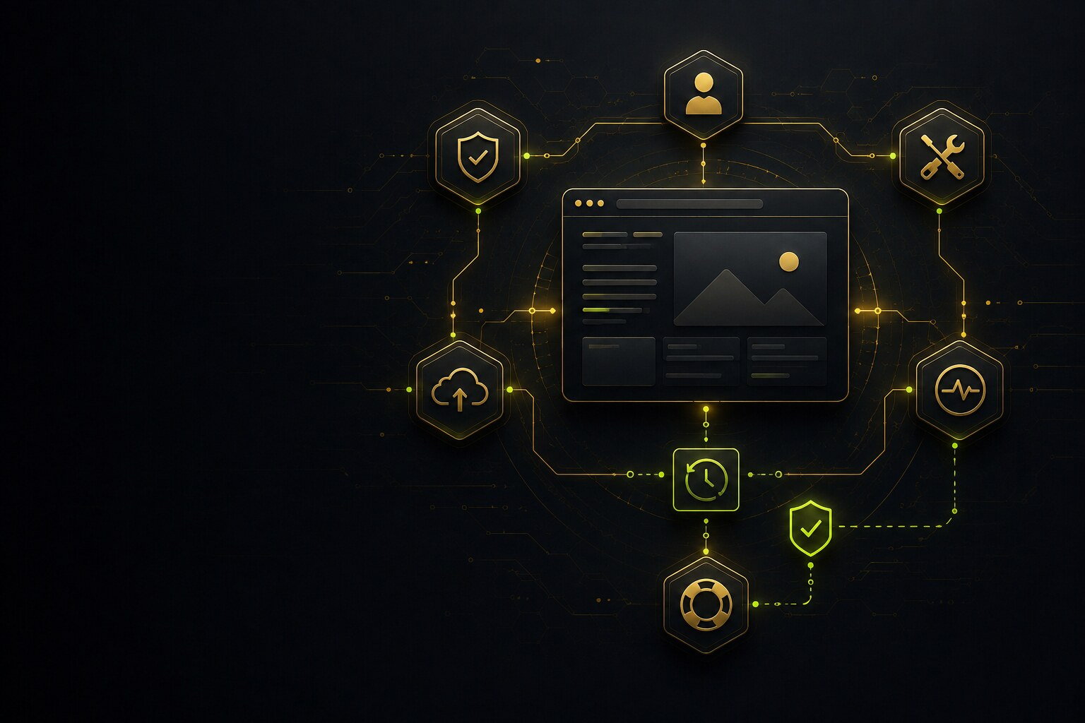 Illustration supporting the Managed website care campaign path