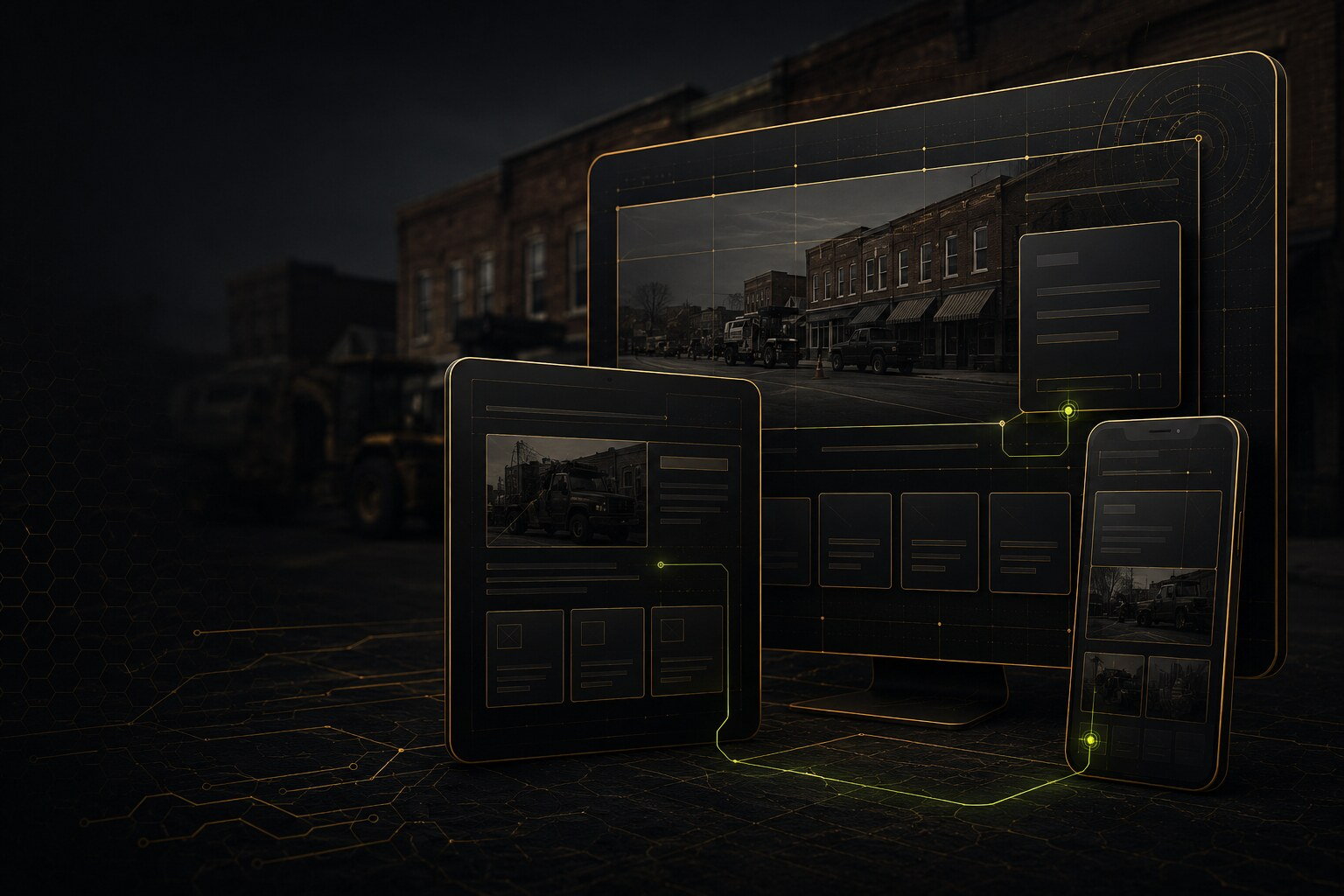 Regional digital service illustration for Websites